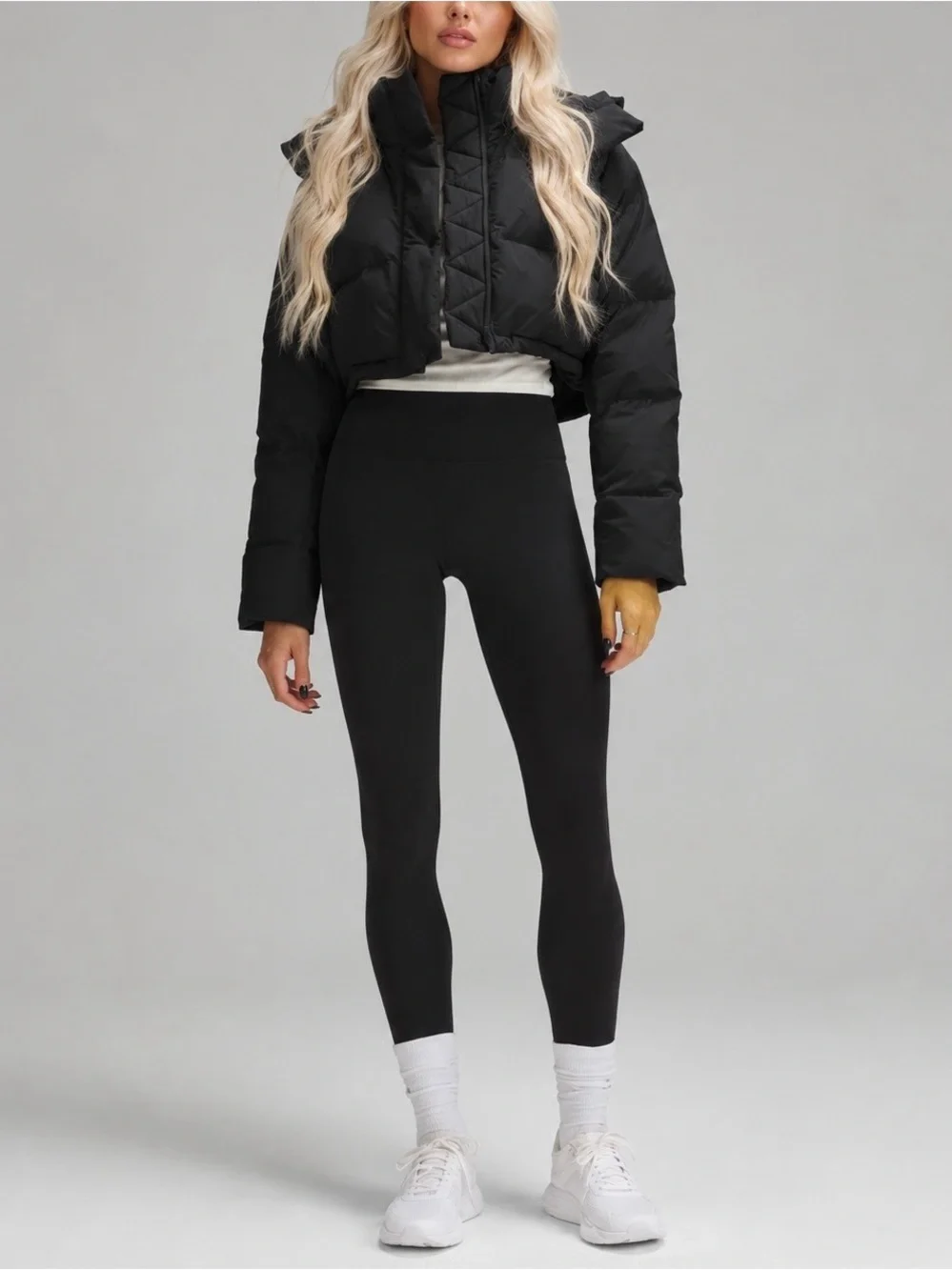 Retired Lululemon Wunder Puff Super-Cropped Jacket Black Down Size 10 NWT